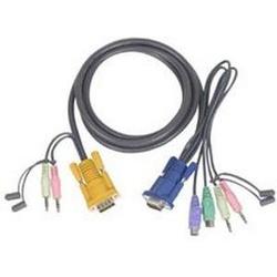 ATEN 10 PS/2 KVM CABLE FOR CS1758 WITH FULL AUDIO SUPPORT (SPEAKER AND MIC)