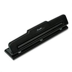 Swingline/Acco Brands Inc. 10-Sheet Adjustable Desktop Hole Punch, 9/32 Dia. Hole, Black (SWI74015)