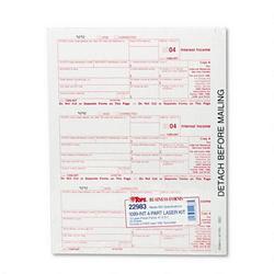 Tops Business Forms 1099 Tax Forms for Laser Printers, 4-Part Interest, 75 Sets/Pack (TOP22983)