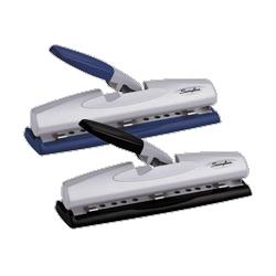 Swingline/Acco Brands Inc. 12-Sheet Light Touch™ Desktop 2-3 Hole Punch, 9/32 Diameter Hole, Blue/Silver (SWI74028)