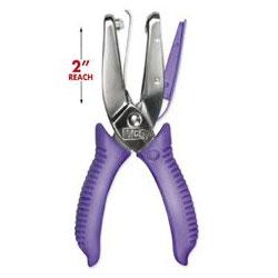 Mcgill Metal Products Co. 15-Sheet Capacity 2 Reach 1-Hole 3/16 Round Punch, 6-1/2 L, Chrome/Purple (MCG53600)