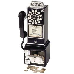 Crosley 1950's Pay Phone - Black - - CR56-BK