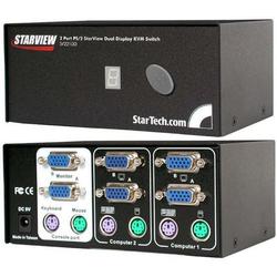 STARTECH.COM 2 PORT STARVIEW DUAL DISPLAY KVM CP