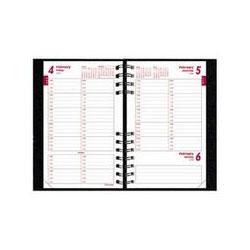 Rediform Office Products 2007 Black 5 x 8 CoilPRO Daily Planner, Ruled One Day/Page, 15 Minute Appointments (REDCB800CBLK)