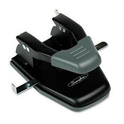 Swingline/Acco Brands Inc. 28-Sheet Comfort Handle Steel 2-Hole Punch, 1/4 Dia. Holes, Black (SWI74050)