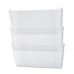 Deflecto Corporation 3-Wall Pockets, Unbreakable, 14-1/2 x6-1/2 x3 , Clear (DEF63601RT)