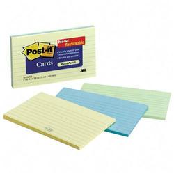 3M Post-it Adhesive Ruled Index Card - 3 x 5 - 50 x Card (635RMC)