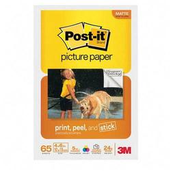 3M Post-it Sticky Picture Paper - 4 x 6 - 65 x Sheet - White