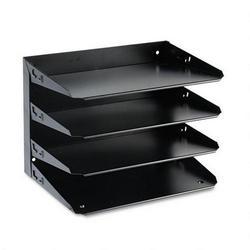 Mmf Industries 4-Tier Multi-Tier Steel Horizontal Organizer, Letter Size, 12 x 8-3/4 x 9-1/4 (MMF264R4HBK)