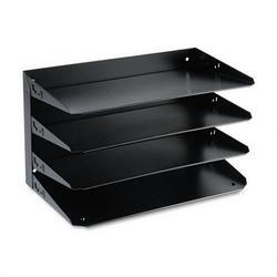 Mmf Industries 4-Tier Multi-Tier Steel Organizer, Legal Size, 15 x 8-3/4 x 9-1/4, Black (MMF2644HLBK)