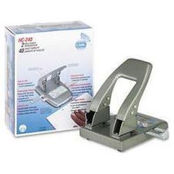 Carl Mfg,Usa Inc. 40-Sheet Capacity HC-240 Two-Hole Punch, 9/32 Dia. Holes, Silver (CUI62040)