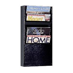 Buddy Products 5 Pocket Literature Display Rack, 9-1/8 x3/4 x10-5/8 , Black (BDY08114)