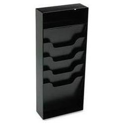 Buddy Products 5-Pocket Steel Box Drawer Organizer with Supply Compartment, 9x21x3-1/4, Black (BDY7904)