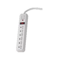 Compucessory 6-Outlet Strip Surge Protectors, 15' Heavy-duty Cord (CCS25103)