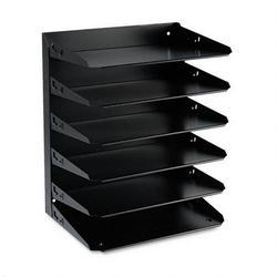 Mmf Industries 6-Tier Multi-Tier Steel Horizontal Organizer, Letter Size, 12 x 8-3/4 x 14-3/4 (MMF2646HBK)