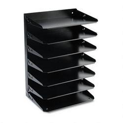 Mmf Industries 7-Tier Multi-Tier Steel Horizontal Organizer, Letter Size, 12 x 8-3/4 x 17-3/4 (MMF2647HBK)