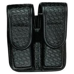 Bianchi 7902 Accumold Elite Double Mag Pouch, B/w,blk, Chrome Snap