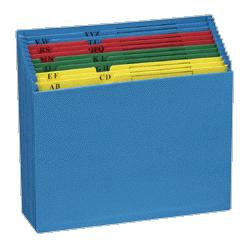 Globe Weis/Cardinal Brands Inc. A-Z Desktop Project File, 12 Pockets, Letter Size, Blue (GLW20134)