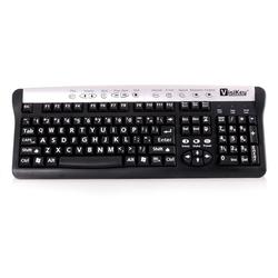 ACP - EP MEMORY ACP-EP Visikey Large Print Keyboard - USB - 104 Keys - White, Black