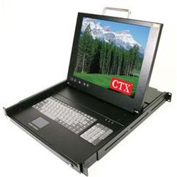 CTX AIS LDS210D 1U Rackmount LCD Console Drawer - 8 Computer(s) - 15 Active Matrix TFT Color LCD - 8 x mini-DIN (PS/2) Keyboard, 8 x mini-DIN (PS/2) Mouse, 8 x HD-