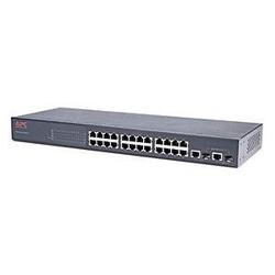 AMERICAN POWER CONVERSION APC 24-Port 10/100 Ethernet Switch - 24 x 10/100Base-TX LAN, 2 x 10/100/1000Base-T Uplink