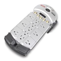 AMERICAN POWER CONVERSION APC PREMIUM AUDIO/VIDEO SURGE PROTECTOR WITH TEL2/SPLITTER 1 SET COAX AND 1 SET