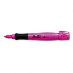 Faber Castell/Sanford Ink Company Accent® Highlighter-Grip, Smear Guard Ink, Fluorescent Pink (SAN21809)