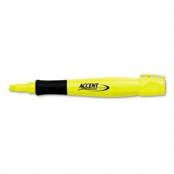 Faber Castell/Sanford Ink Company Accent® Highlighter-Grip, Smear Guard Ink, Fluorescent Yellow (SAN21825)