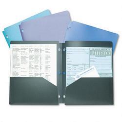 Acco Brands Inc. Accohide Twin Pocket Poly Snap Folder, 8-1/2 x11 , Assorted (ACC40025)