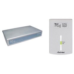 ACTIONTEC Actiontec MegaPlug 85Mbps Powerline HomePlug Adapter & 4-port Hub kit - HLE08509-01KE