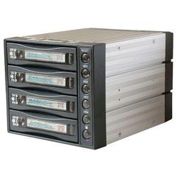 ADDONICS Addonics Disk Array 4SA - Storage Enclosure - 4 x 3.5 - Internal Hot-swappable - Black , Gray