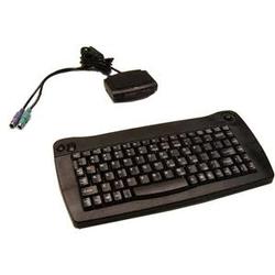 ADESSO Adesso ACK-573PB Wireless Mini Keyboard - PS/2, PS/2 - QWERTY - 89 Keys - Black