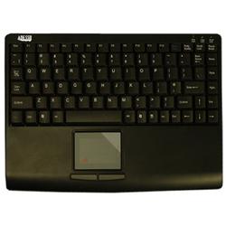 ADESSO Adesso AKB-410UB Slim Touch Mini Keyboard with Built in Touchpad - USB - 88 Keys - Black