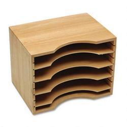 Safco Products Adjustable-Shelf Solid Wood Stackable Sorter, Letter Size, Light Oak (SAF3626LO)