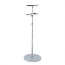 Quartet Manufacturing. Co. Adjustable Sign Stand with 44 to 73 Telescoping Metal Pole, Silver (QRT7923)