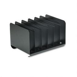 Mmf Industries Adjustable Steel Book Rack, 6 Compartments, 15w x 11d x 8-7/8h, Black (MMF26413BRBLA)