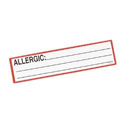 Redi-Tag/B. Thomas Enterprises Allergic Medi Label,5-1/2x1-3/8 ,200EA/RL,White/Red Border (RTG50701)