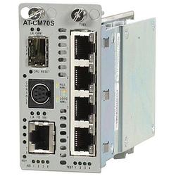 ALLIED TELESIS Allied Telesis T1/E1 Media Converter line card - 1 x 10/100Base-TX , 4 x T1/E1 - 1 x SFP (mini-GBIC) - Line Card