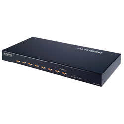 ATEN Aten ALTUSEN 8-port Serial Over the Net KVM Switch - 8 x 8 - 8 x RJ-45 - 1U - Rack-mountable