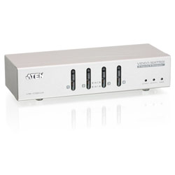 ATEN Aten VS0204 4-Port Video Matrix Switch - 4 x D-Sub (HD-15) Monitor - 1600 x 1200 @ 60 Hz - SVGA