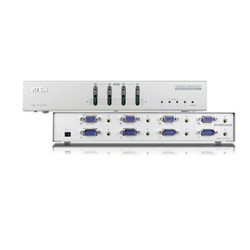 ATEN Aten VS0404 4-Port Video Matrix Switch - 4 x HD-15 Video In, 4 x HD-15 Video Out, 4 x Audio Line In, 4 x Audio Line Out - 1600 x 1200 @ 60 Hz, 800 x 600, 640