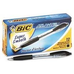 Bic Corporation Atlantis™ Retractable Ball Pen, Medium Point, Nonrefillable, Black Ink (BICVCG11BK)