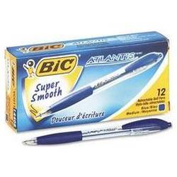 Bic Corporation Atlantis™ Retractable Ball Pen, Medium Point, Nonrefillable, Blue Ink (BICVCG11BE)