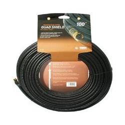 Terk Audiovox Premium Quad Shield RG6 Coaxial Cable - 1 x F-connector - 1 x F-connector - 100ft