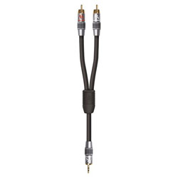 Acoustic Research Audiovox Pro II Series Stereo Mini to RCA Adapter - 1 x 3.5mm Male Stereo to 2 x RCA Male - 3ft