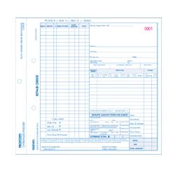 Rediform Office Products Auto Repair Order Form, Speediset, 3 Parts, 8-1/2 x11 (RED4P487)