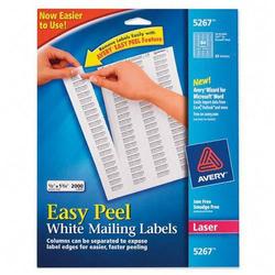 AVERY DENNISON Avery Dennison Address Label - 0.5 Width x 1.75 Length - Permanent - 2000 / Box - White (5267)