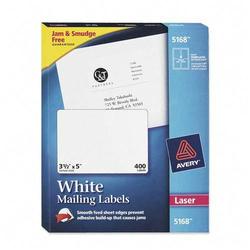 AVERY DENNISON Avery Dennison Address Label - 3.5 Width x 5 Length - Permanent - 400 / Box - White (5168)