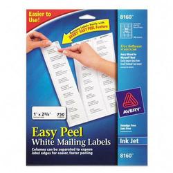 AVERY DENNISON Avery Dennison Address Labels - 1 Width x 2.62 Length - 750 / Box - White (8160)