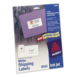 AVERY DENNISON Avery Dennison Address Labels - 2 Width x 4 Length - 250 / Box - White (8163)